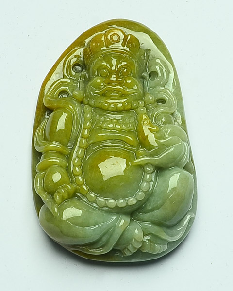 黄财神_翡翠雕刻_常青_艺雕大师网