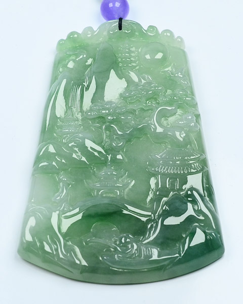 翡翠山水意境牌