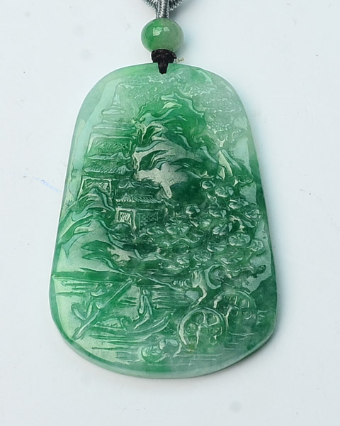 翠绿青山_翡翠雕刻_唐三少_玉雕大师网